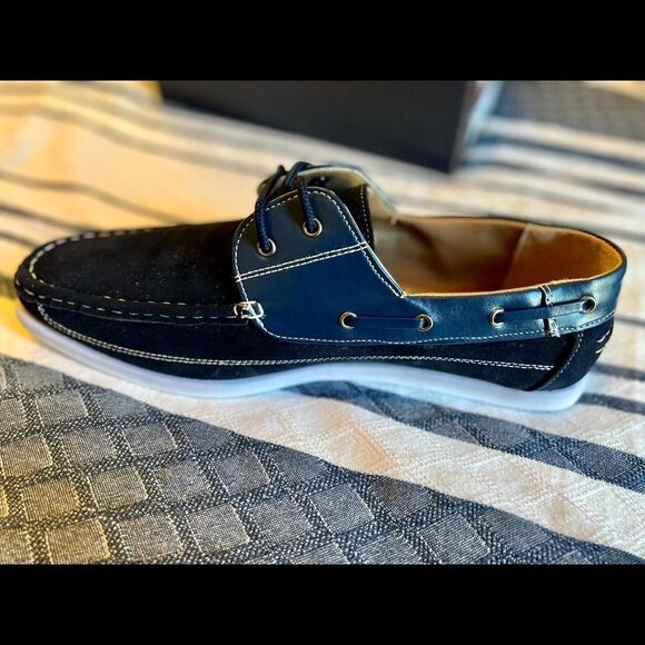 Men’s blue casual loafers NEW - Picture 1 of 7